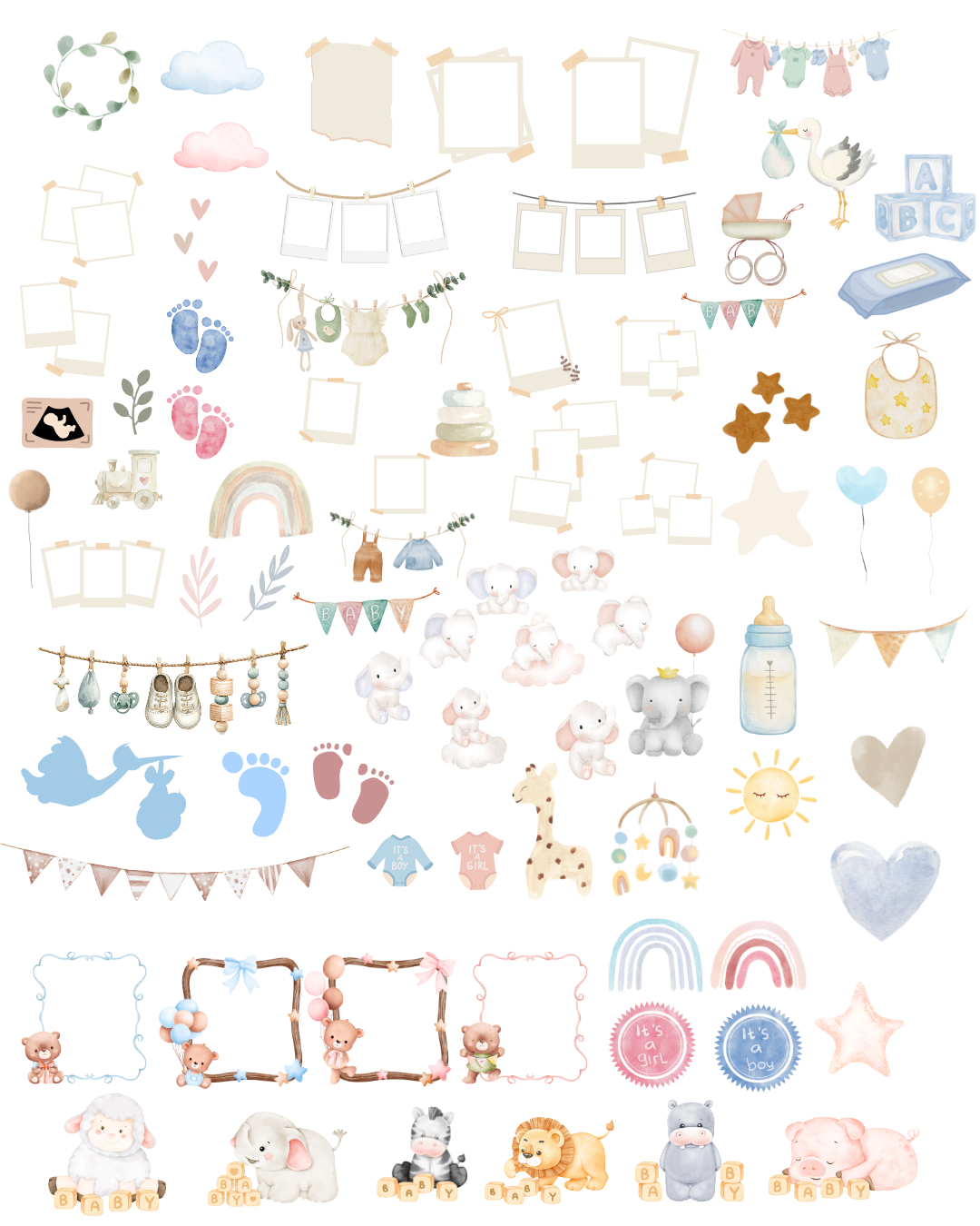 70 watercolor stickers — free bonus